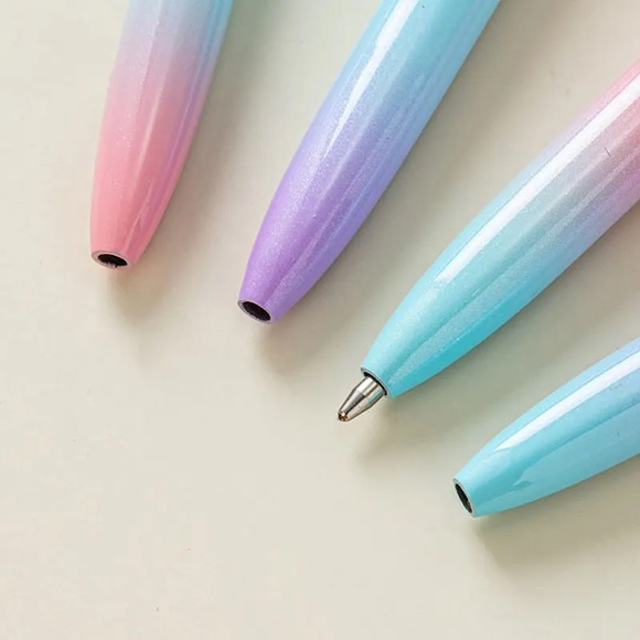 Cotton Candy, Gradient Color Diamond Pens, Medium Tip, Ball Point Pen, Set Of 4 - Picture 13 of 15